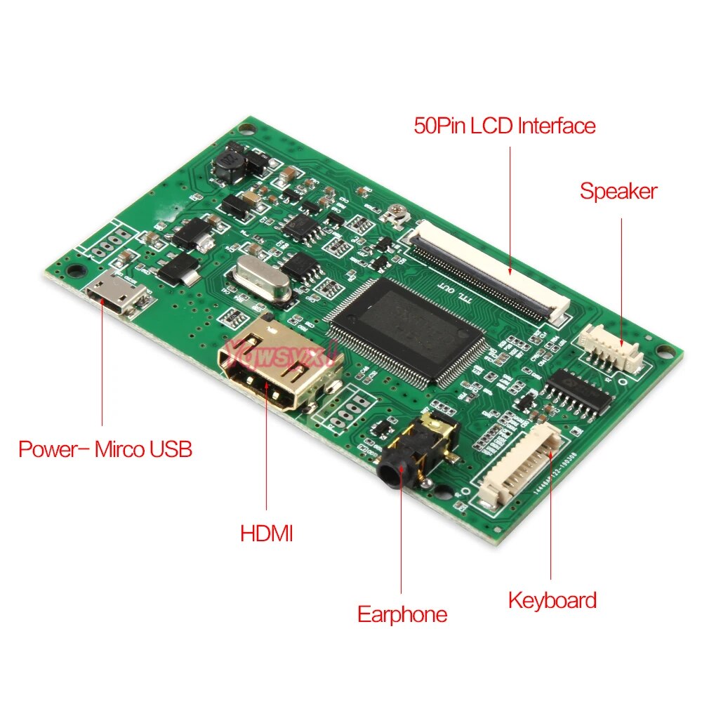 7.0 inch CLAA070MA0ACW 800x600 LCD Display screen LCD TTL Controller Board Compatible-HDMI Micro USB 60 Pins Driver board. 
