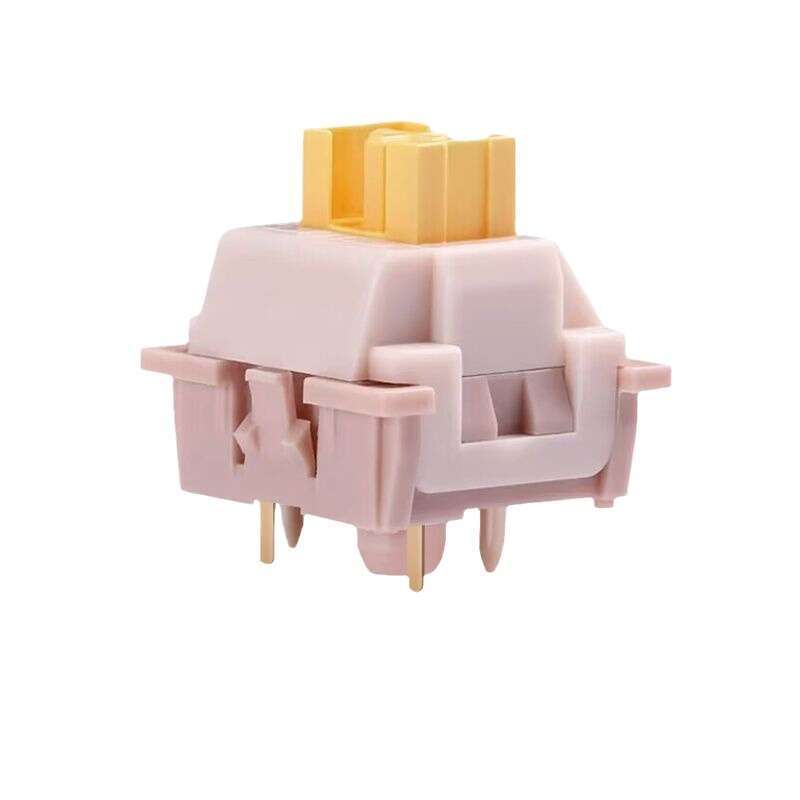 High tech customized mechanical keyboard shaft body cream yellow Pro peach hot swappable key switch linear mute. 
