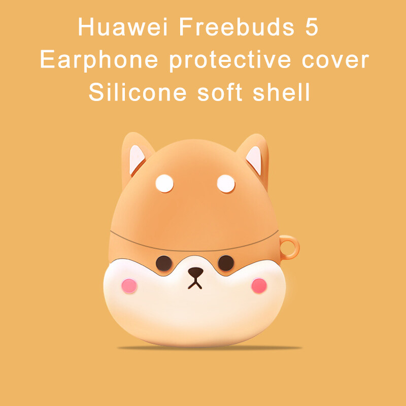 Case For Huawei Freebuds 5 Back Cover Headphone Case Genshin Impact Edition Cute Dog Cartoon Design Headphone Case For Huawei Freebuds5 Cases Wireless Headphone Case Anti drop