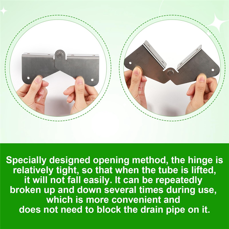 6Pcs Stainless Steel Gutter Extension Hinge Gutter Extension Can Easy Installation. 
