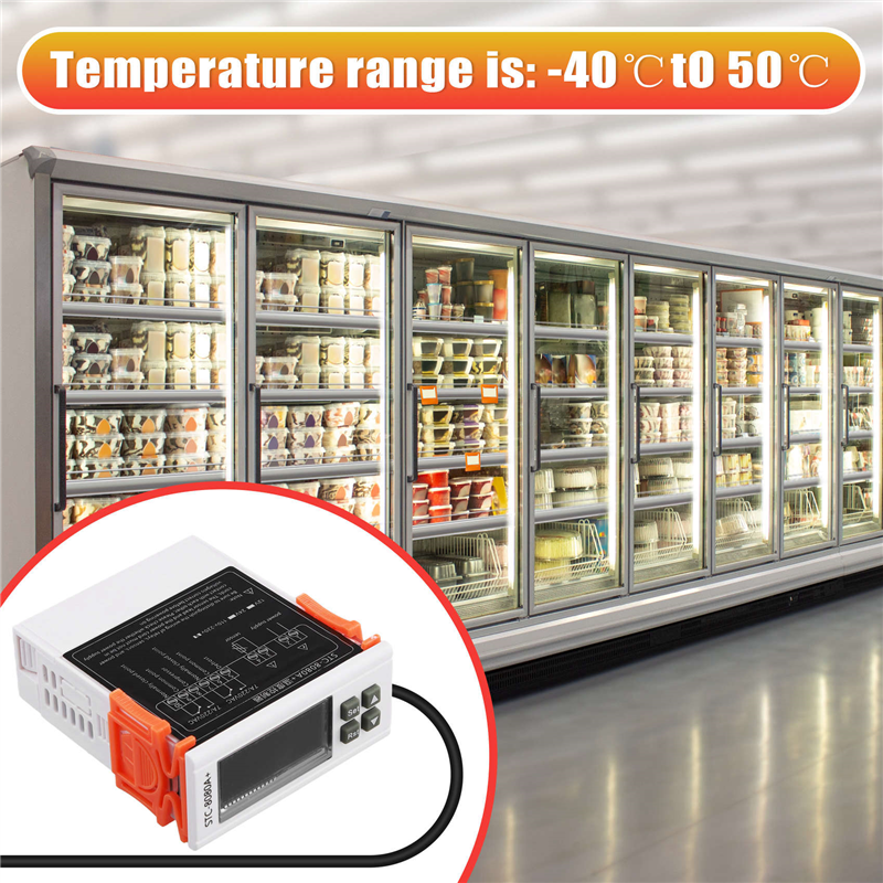 STC-8080A+ Digital Thermostat Temperature Controller Refrigerator Refrigeration Automatic Defrost Single Probe. 