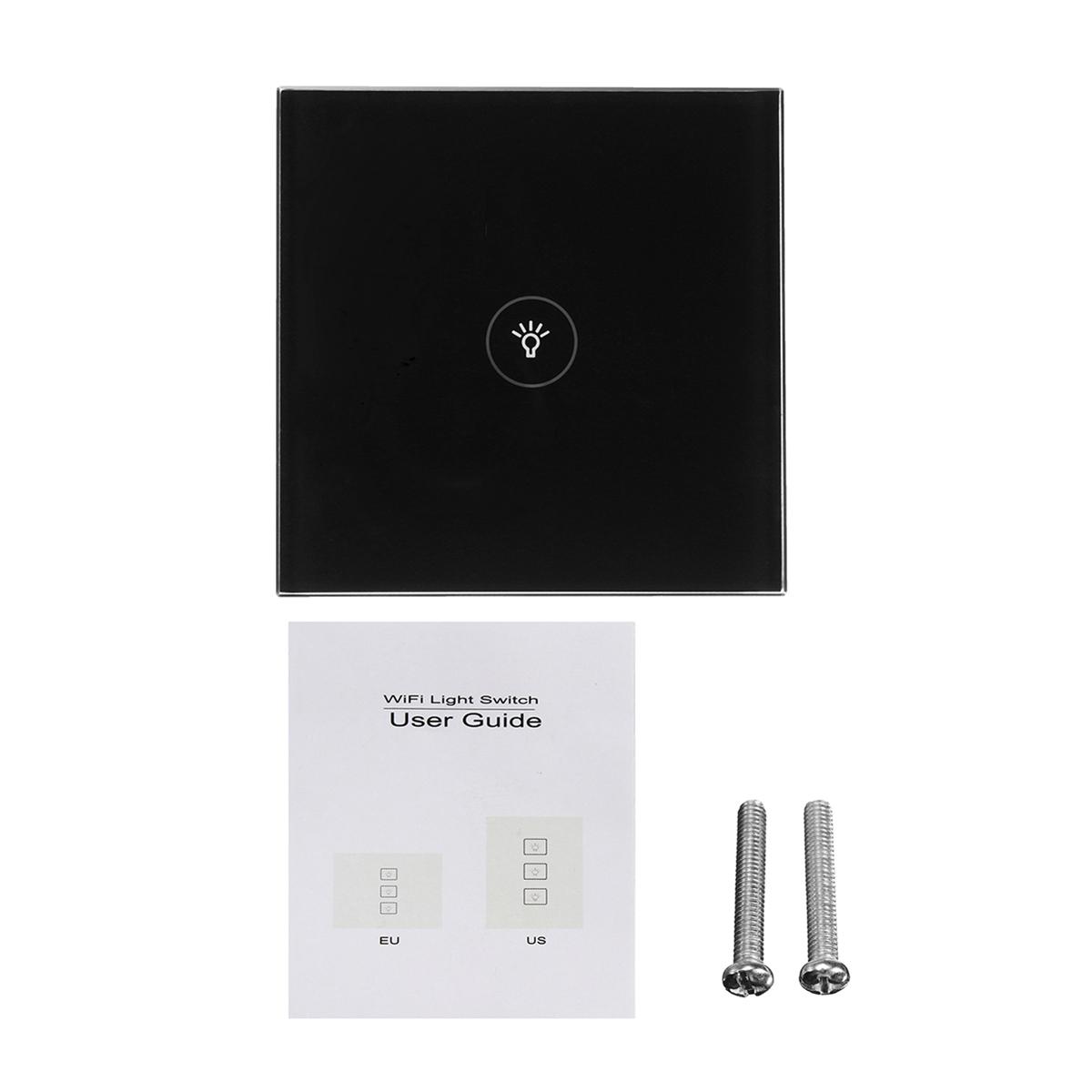 Conventional Zigbee WIFI Smart EU Switch Touch Panel Timer APP Control With Alexa/Google Home. 