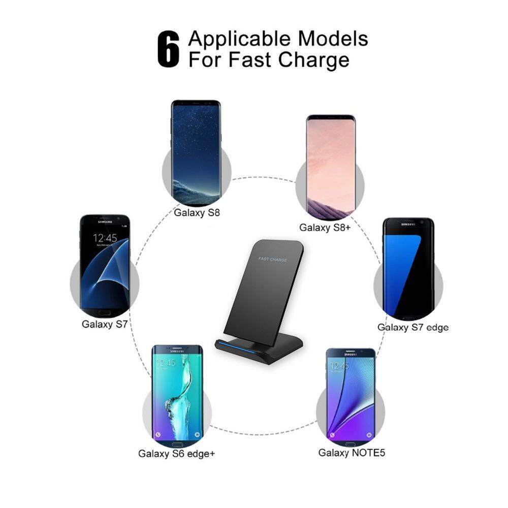 Wireless ChargerQi Certified Fast Charger for Samsung Galaxy Note 8 S8 S8 Plus S7 S7 Edge Note 5 S6 Edge Plus Apple iPhone X / 8 / 8 Plus and All Qi-Enabled Devices Black and White. 