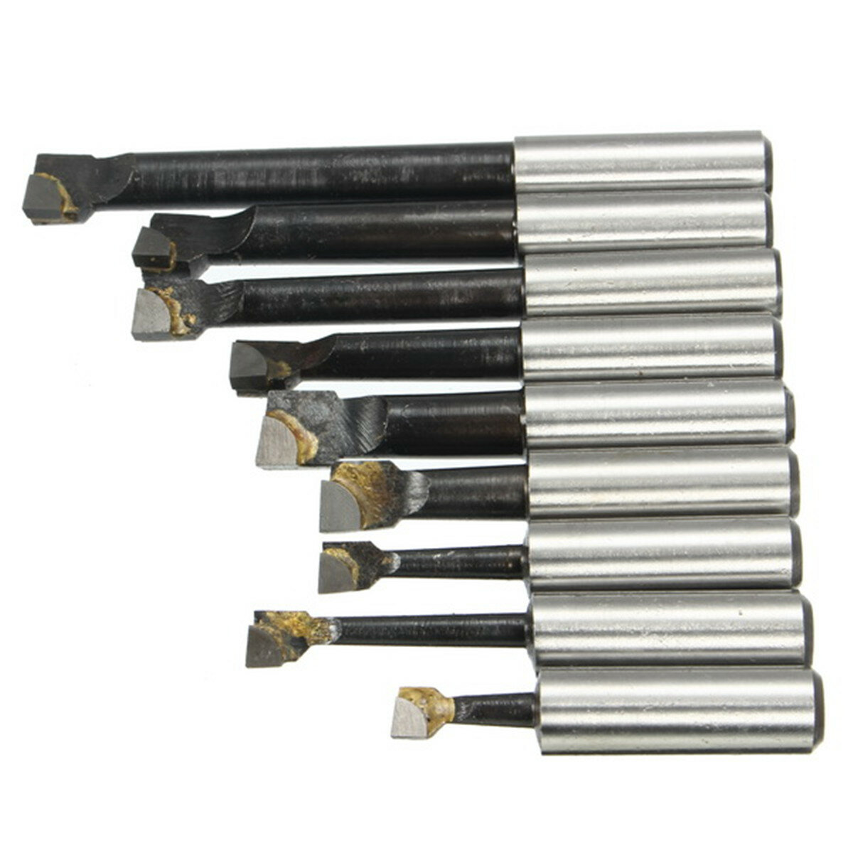 9-piece shank boring with hard alloy inclined turning tool bars. 