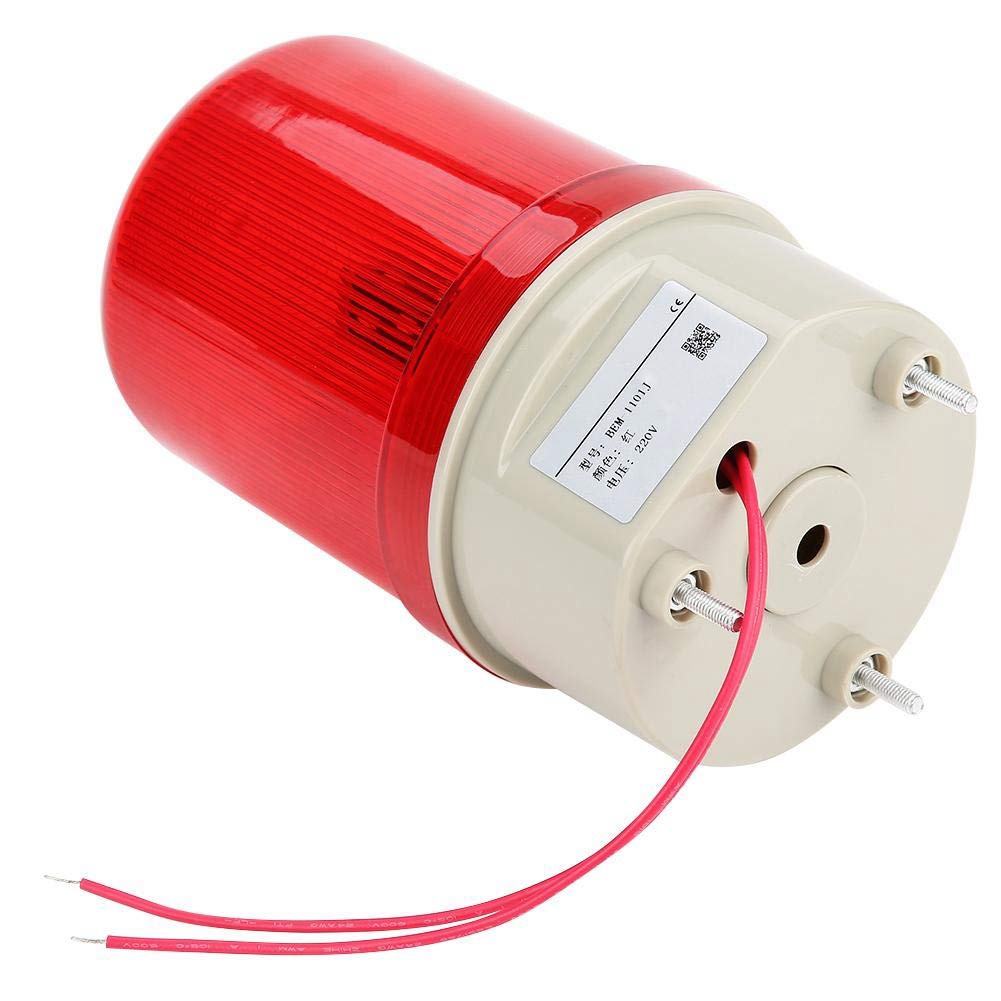 Delicate product Industrial Flashing Sound Alarm Light,BEM-1101J 220V Red LED Warning Lights Acousto-Optic Alarm System Rotating Light Emergency LED Strobe. 