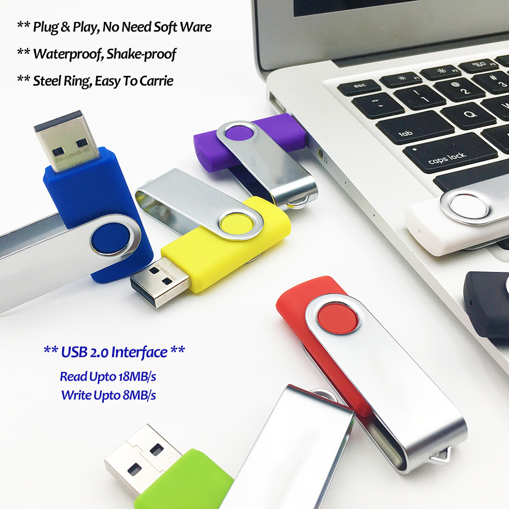 50PCS/Pen Drive Wholesale Free Custom Logo USB Flash Drive Multiple Color Options 4GB 8GB 16GB 32G 64GB Memory Flash Disk. 