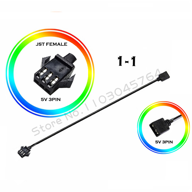 JST SM Adapter Cable RGB Transfer 4Pin 3Pin ARGB JST-3P SM3P JST-4P SM4P EL Wire Cord Male/Female MB AURA SYNC Line. 