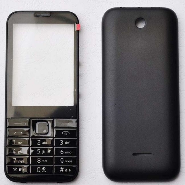 New Case For Nokia 225  Facing Front Frame Keypad Battery Rear Door Back Cover casing. 