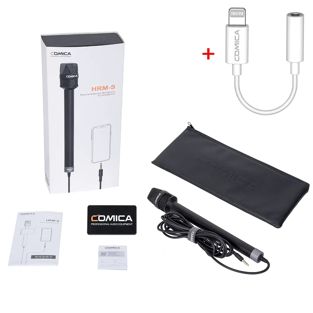 Comica HRM-S HRM-C Professional Microphone For iPhone Android Smartphone Dslr Camera, Handheld Mic For Speech/Karaoke. 