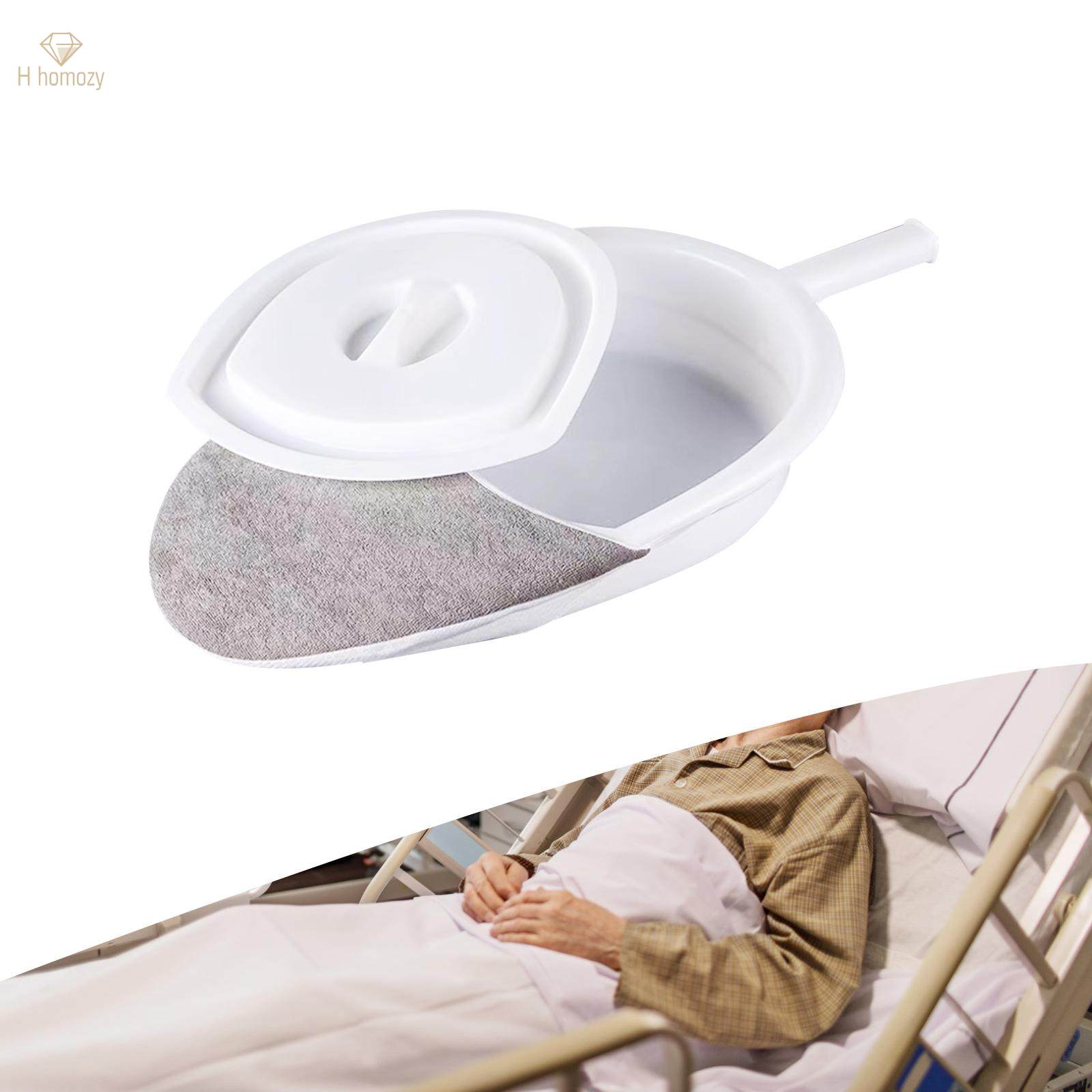 Portable Bedpan with Handle Durable Home Use Smooth Bed Pans for Elderly Men. 