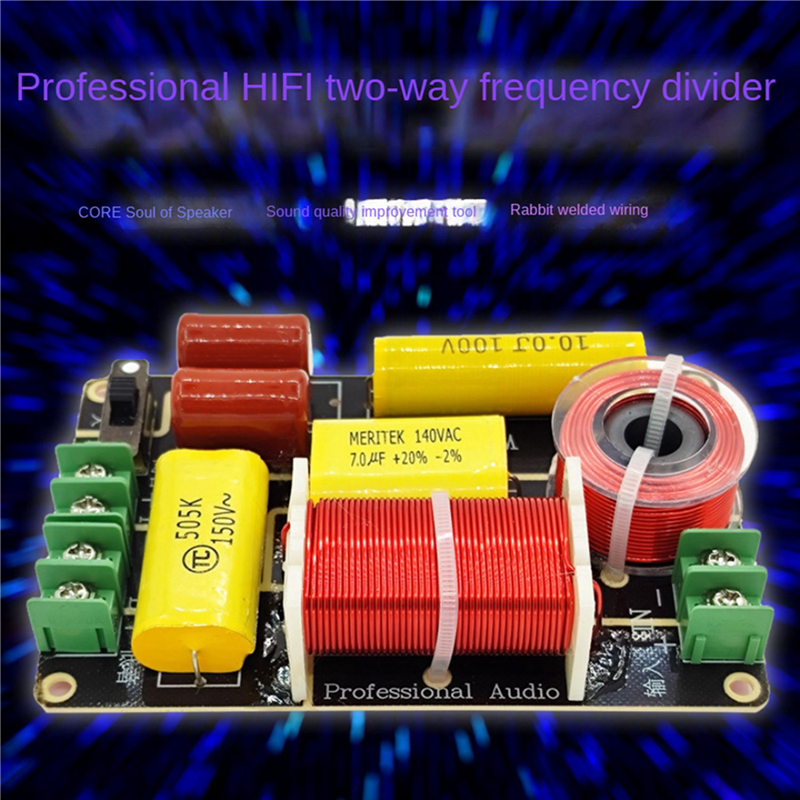 4Pcs -250 250W 2 Way Frequency Divider Tweeter Bass Crossover Filter DIY Speaker Filter Circuit Home Sound Theater. 