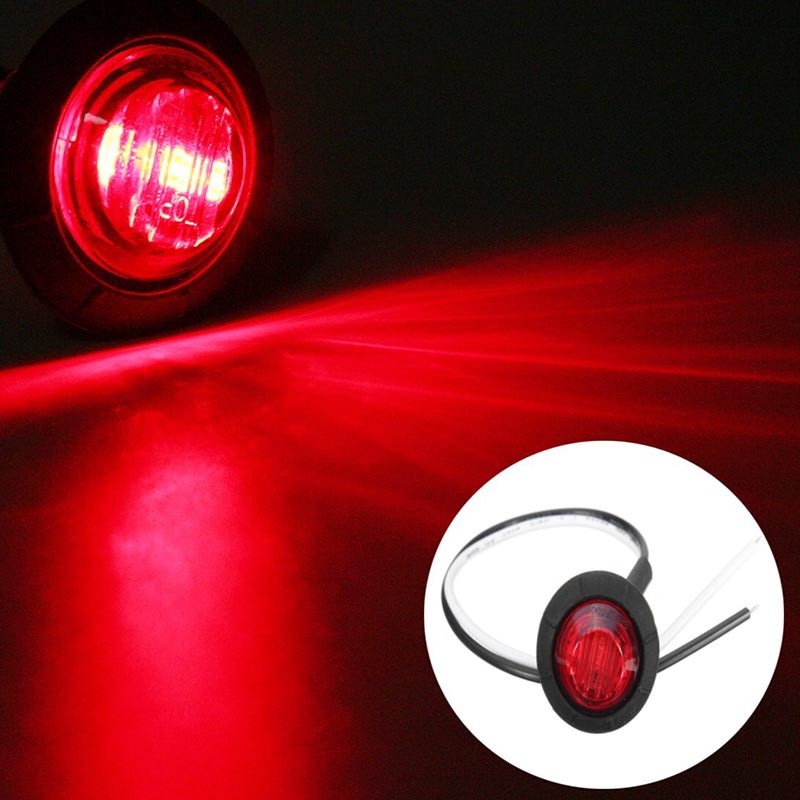 【Xiaofeng】TOHAYIE 4pc/et 12V LED ide Marker Light Auto Lorry Trailer Bu Tail Light Car Warning Lamp Turn ignal Indicator Lighting (Red). 