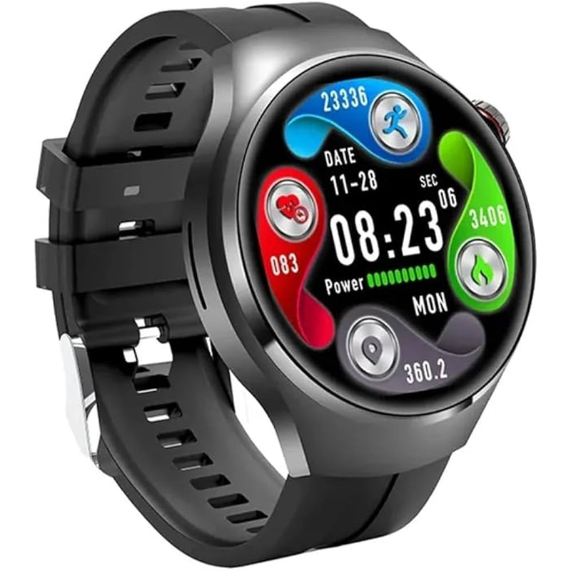 G7 Max Smartwatch – 1.53" HD Display, NFC, AI Voice Assistant, Compass, Stainless Steel Round Dial Fitness Tracker for Men. 