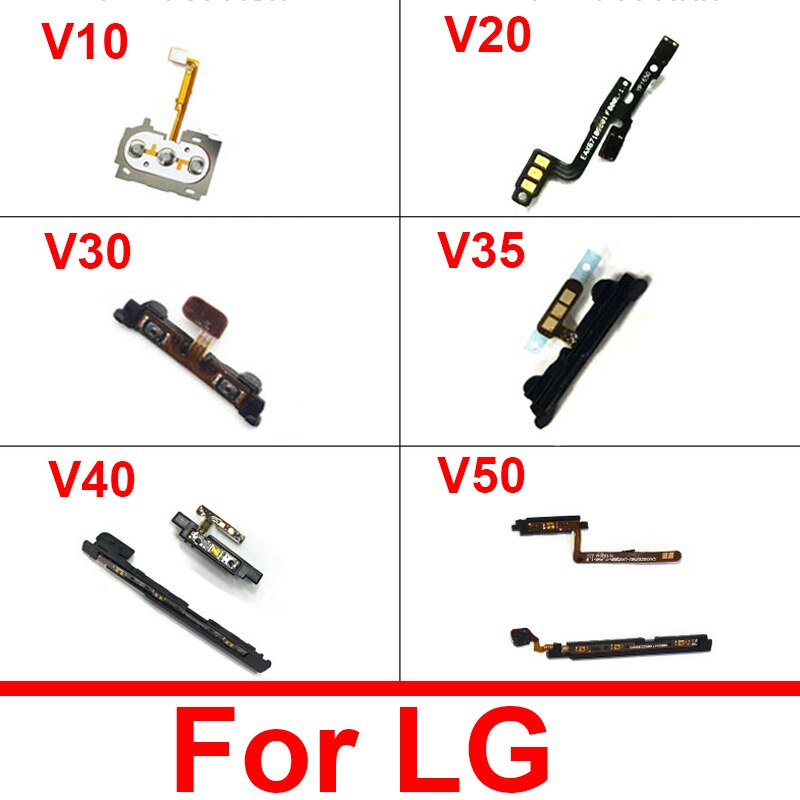 Up Down Volume Power Side Button Flex Cable For LG V10 V20 V30 V35 V40 V50 V50S Power On Off Control Volume Flex Ribbon