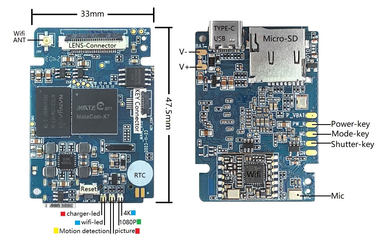 Mini Camera X7 4K Wi-Fi SONY IMX258 CMOS Gyro Stabilization, Motion Detect, G-Sensor,Webcam Security Module Lens. 