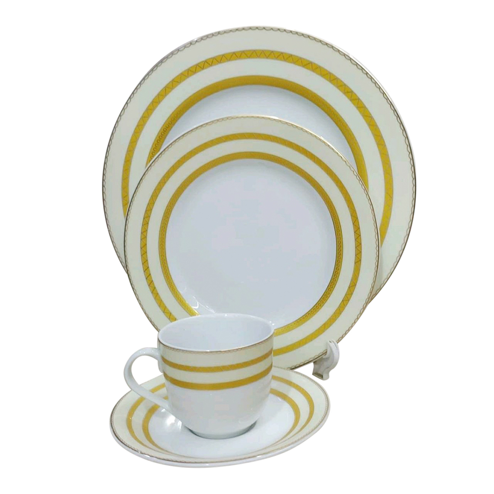 Monno Ceramic 32 pcs dinner set round style. 
