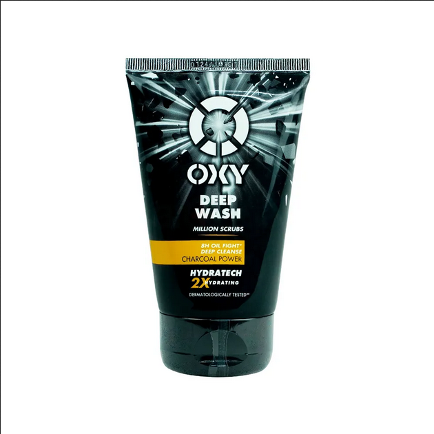 OXY Deep Wash Scrub Cleanser with Charcoal Power for Men-100g