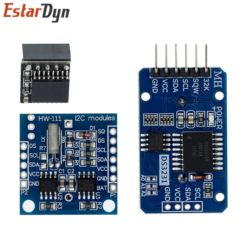 【YIYANGMAOYI111】AT24C32 IIC Module Precision Clock DS1307 Memory module mini module Real Time 3.3V/5V For Raspberry Pi. 