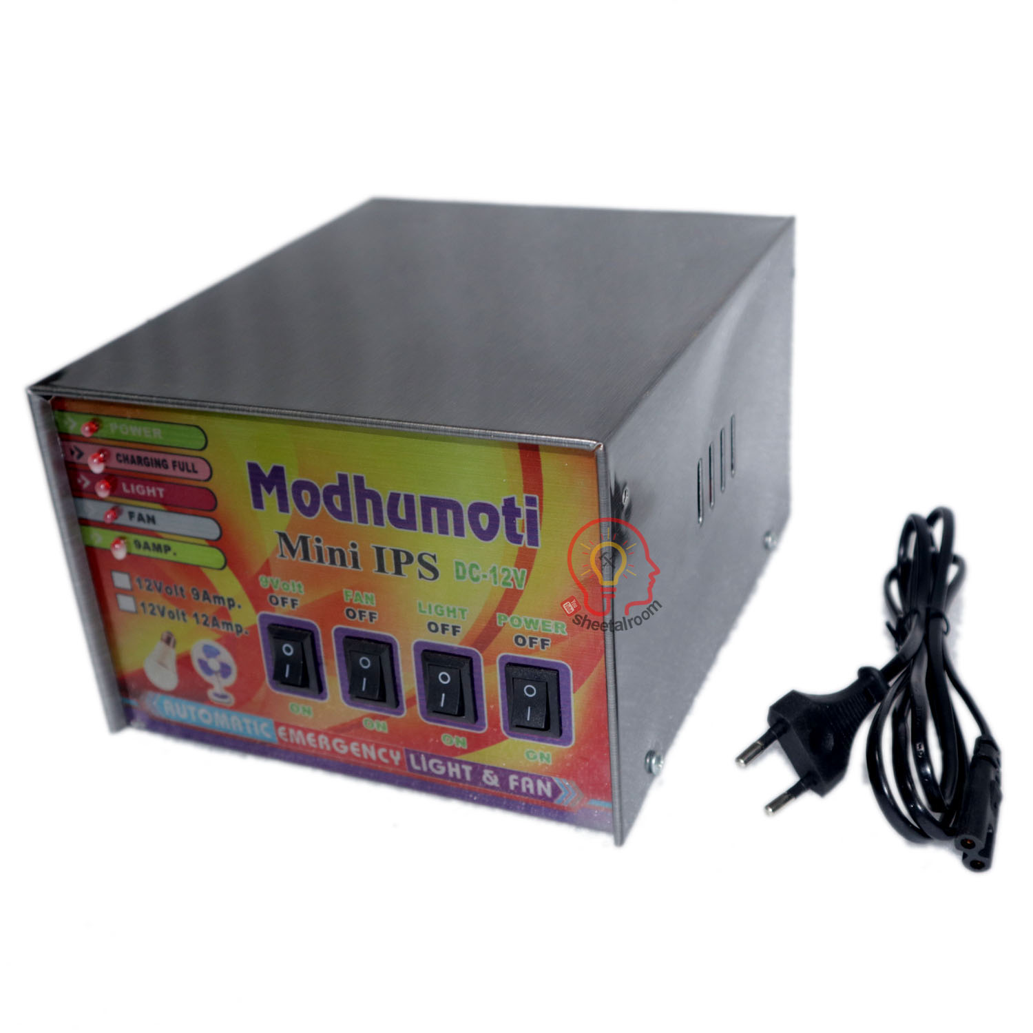 DC IPS Machine Package With 12v 9A Battery, Fan, Light and Cable for 12v & 9v Fan, Light, Router, Onu. 