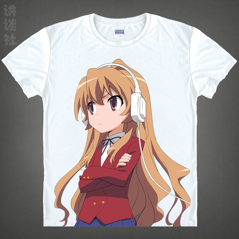 Moe Anime Toradora! T-Shirts Multi-style Short Sleeve Shirts Palmtop Tiger Te Nori Taiga Aisaka Taiga Ryuji Takasu Cosplay Shirt. 