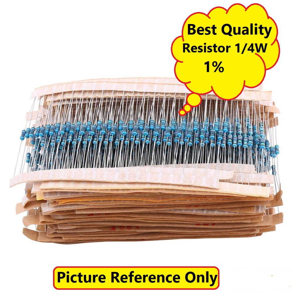 50Pcs- Tolerance 1% 330 Ohm 1/4W Resistors 330 Ohm Carbon Film Resistor 330 Ohm Resistance 0.25 Watt Fixed Resistors Passive Components Electronics Circuitry & Parts. 