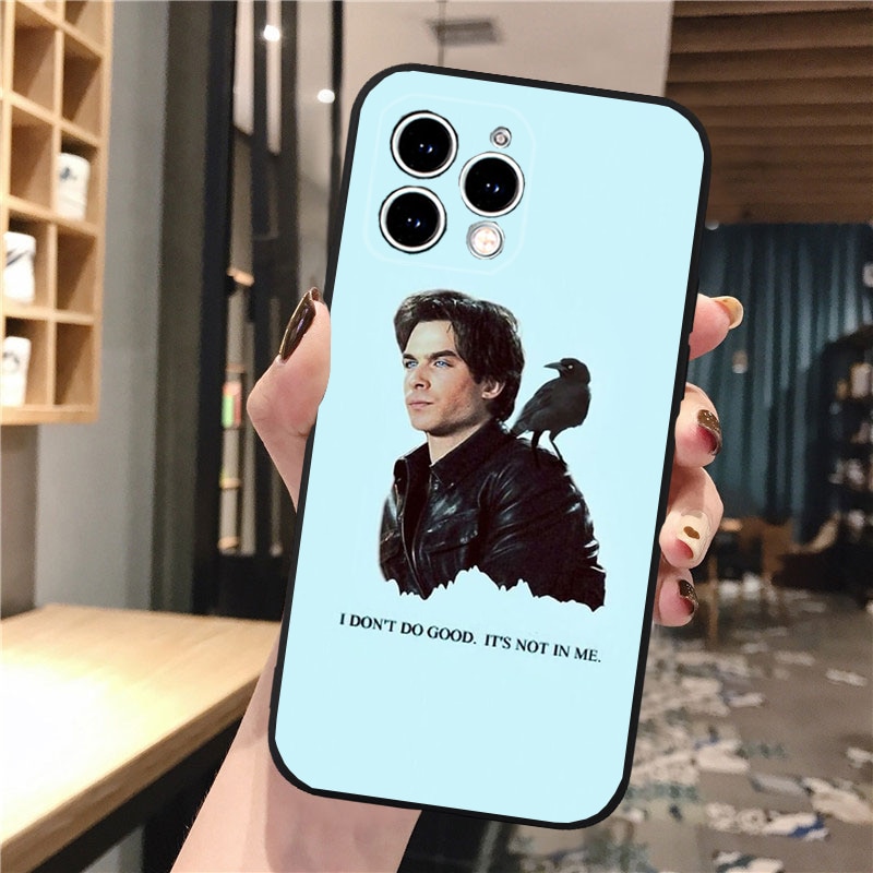 Phone Case For iphone 15 14 Pro Max 13 12 11 Pro Max XS XR X 12mini 14 Plus SE The Vampire Diaries Damon Salvatore Case Funda. 