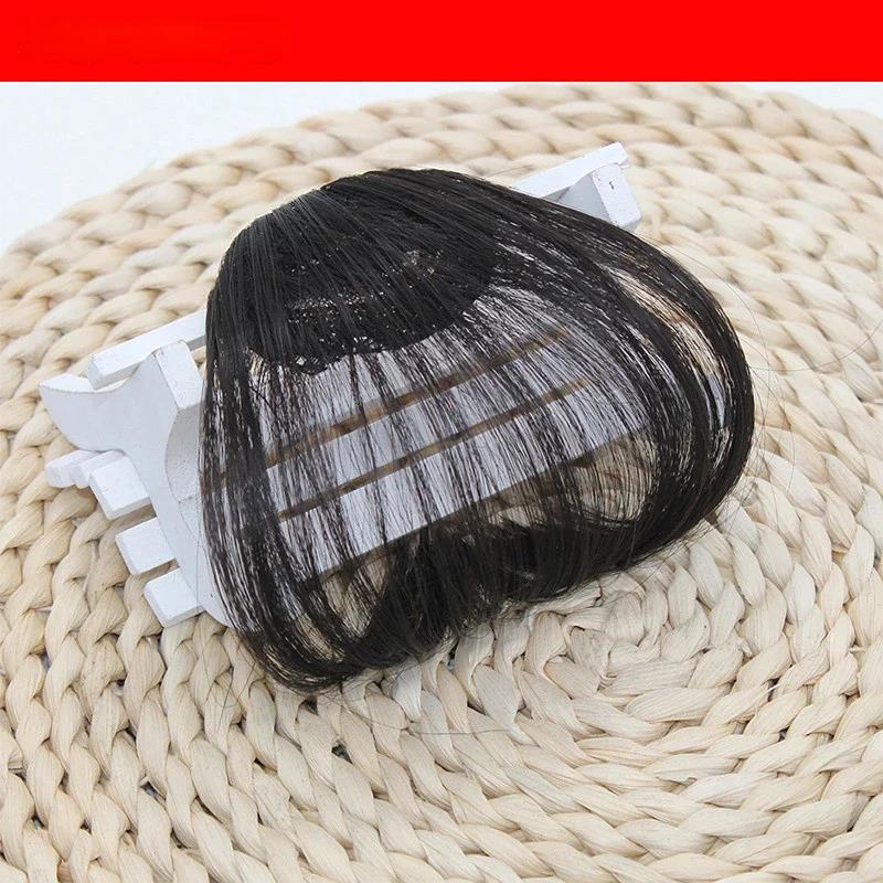 Korean Air Bangs Hair Clip-In Extension Synthetic Fringe Natural False Hairpiece for Women Girls Hair Clip in Bangs