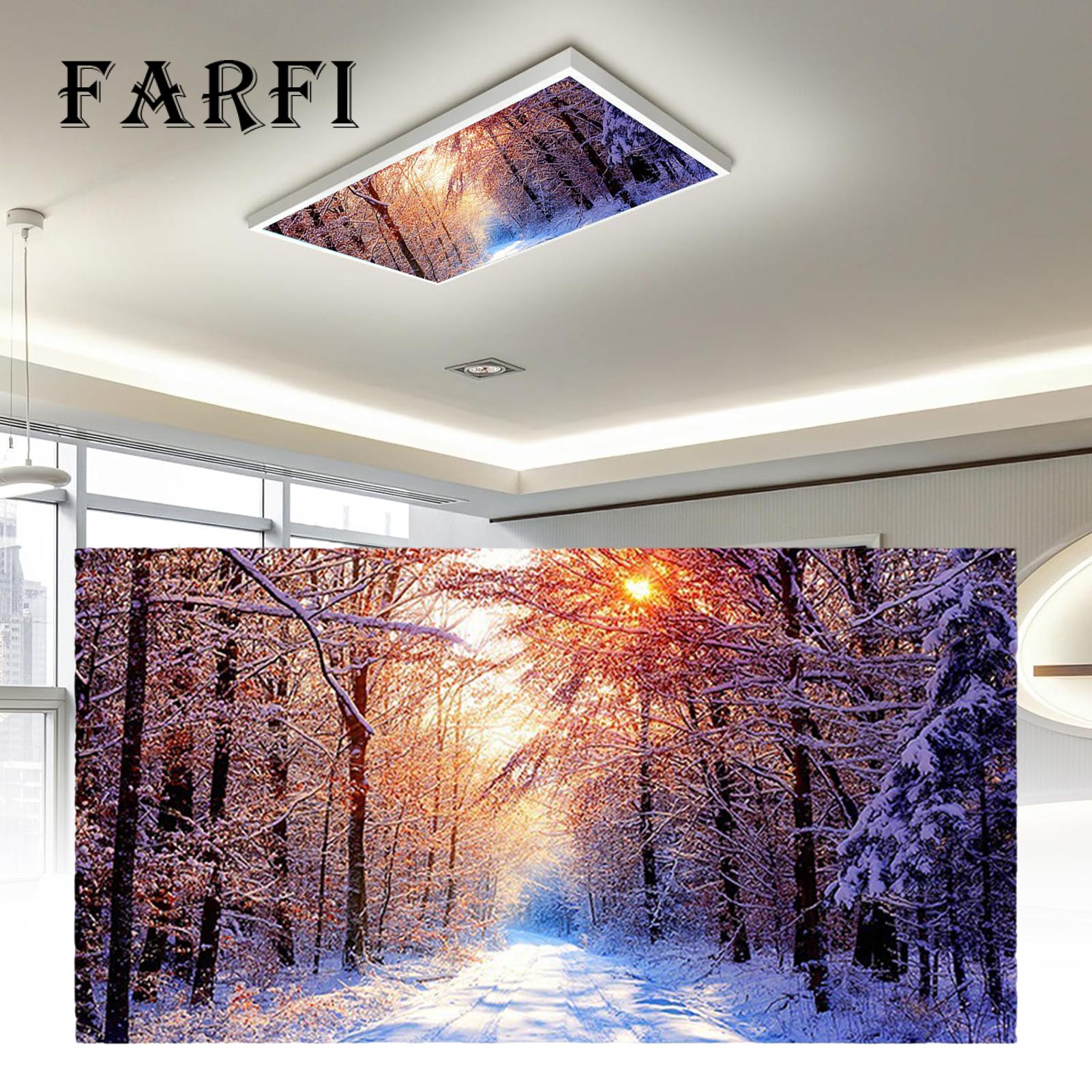 Ceiling Lamp Shade Stylish Magnetic Fluorescent Light Cover with Easy Installation Enhance Ceiling with Exquisite Patterns 10 Magnets Included. 