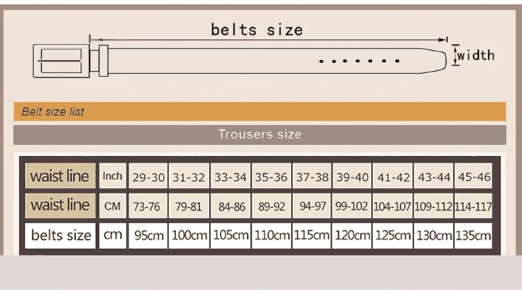 100cm belt size