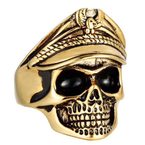 Newest men skeleton skull ring vintage stainless steel skull ring. 