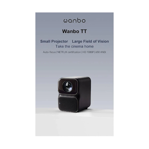 Xiaomi WANBO TT (650 Lumens) Full HD LCD Standard Throw Projector with Built-in speaker. 
