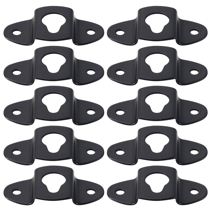 10PCS Audio Speaker Wall Mounted Iron Hanger Plate Black 4.8cm Long