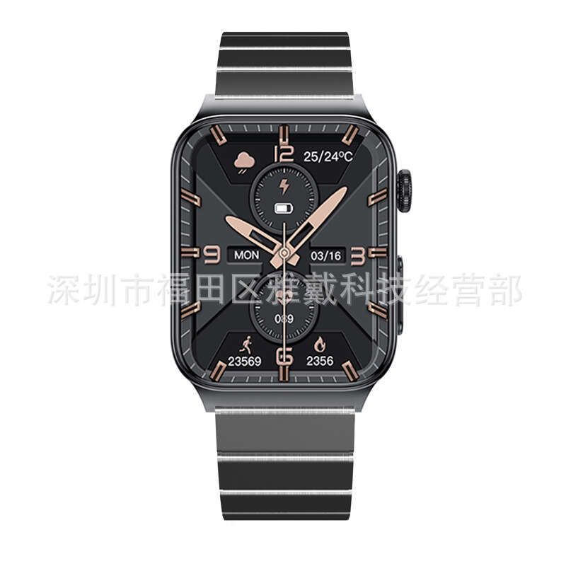 E500 smartwatch temperature, heart rate, ECG+PPG smart wristband sports watch high-definition display. 