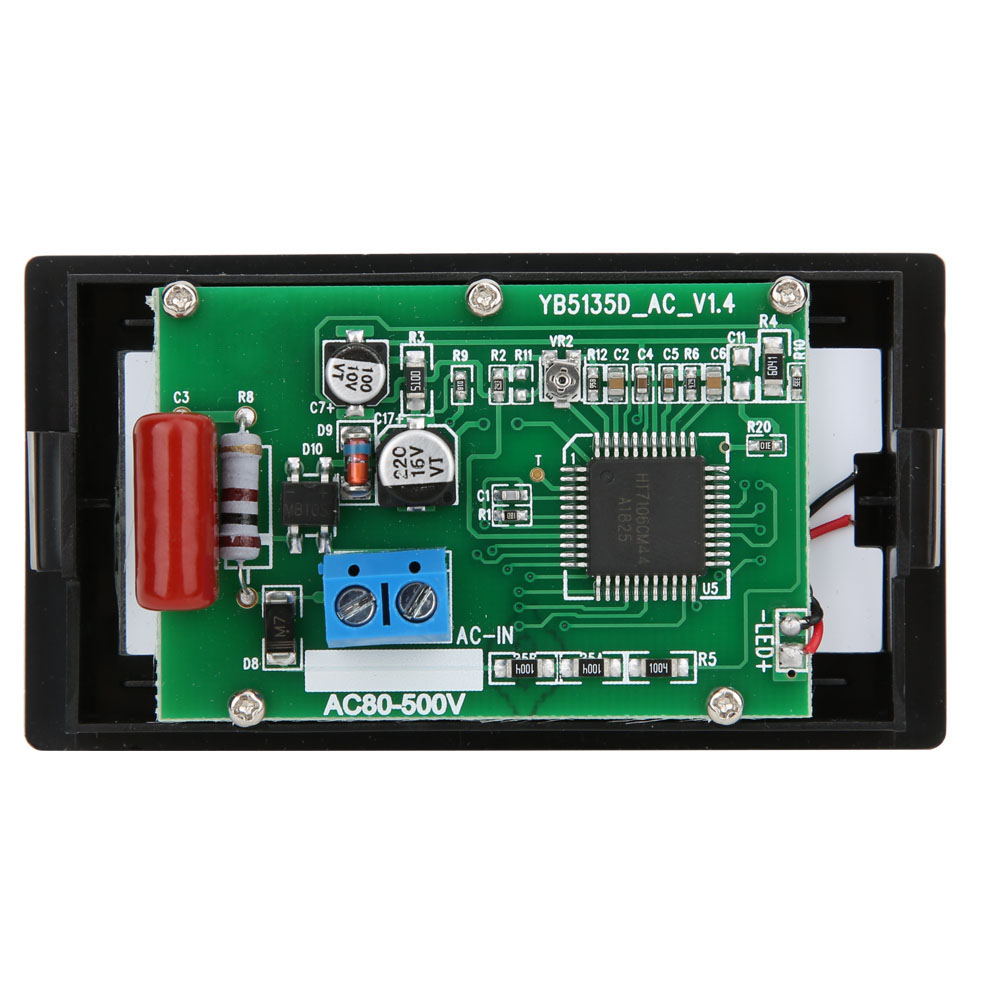 YB5135D Digital Voltmeter LCD Two-Wire Voltage Tester Panel Meter. 