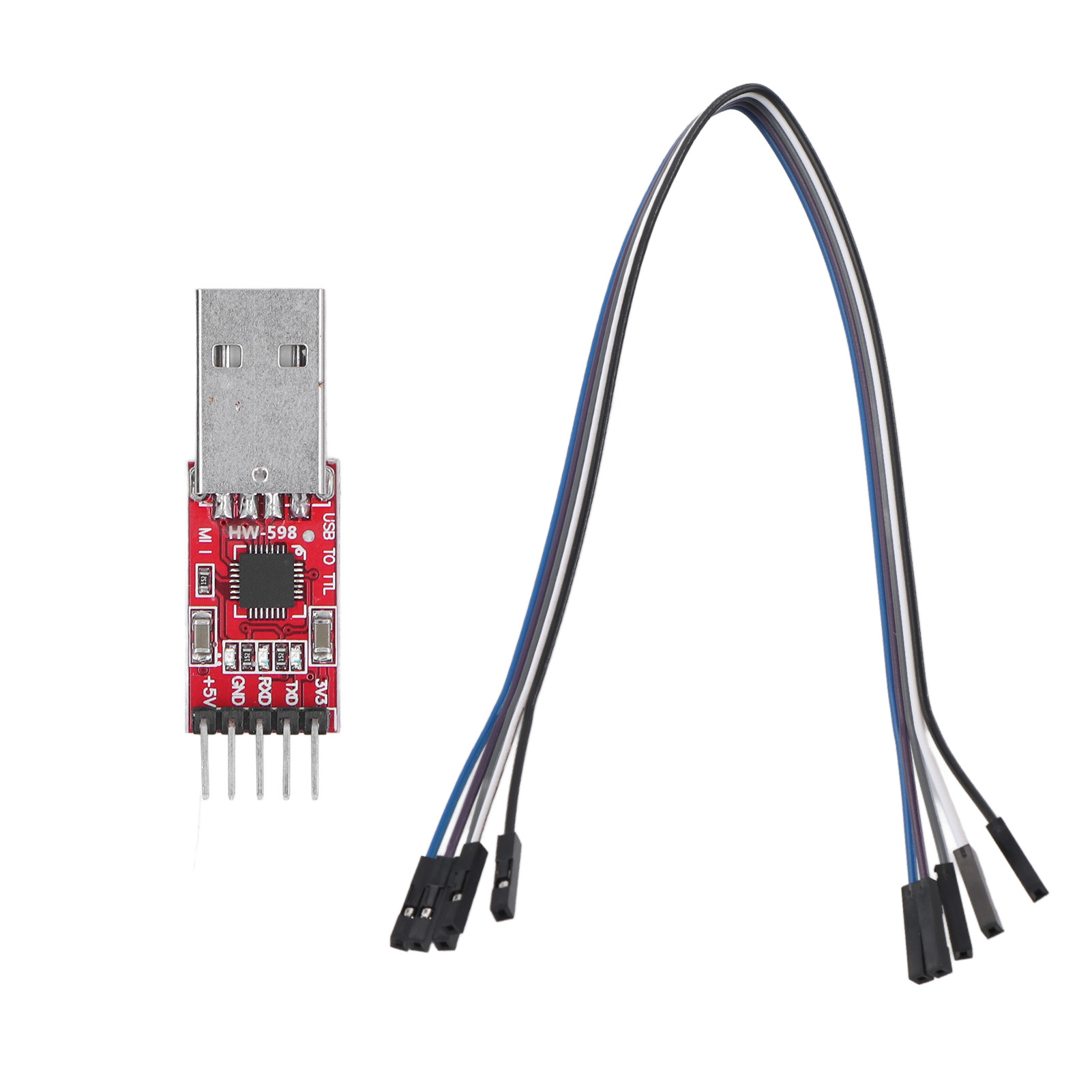 CP2102 USB to TTL Module Serial Converter Adapter STC Downloader with Jump Wire. 