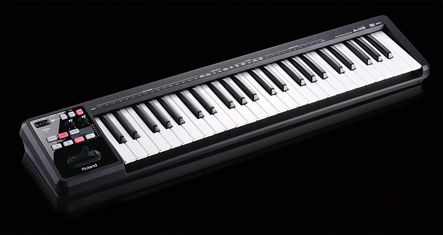 Roland A-49 Lightweight 49-Key MIDI Keyboard Controller. 