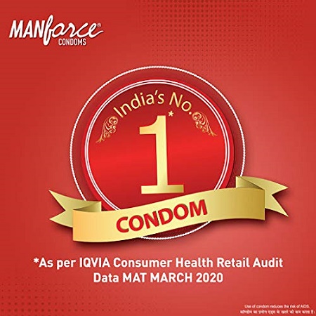 Manforce Overtime Orange 3in1 (Ribbed, Contour, Dotted) Condom - 10Pcs Pack. 