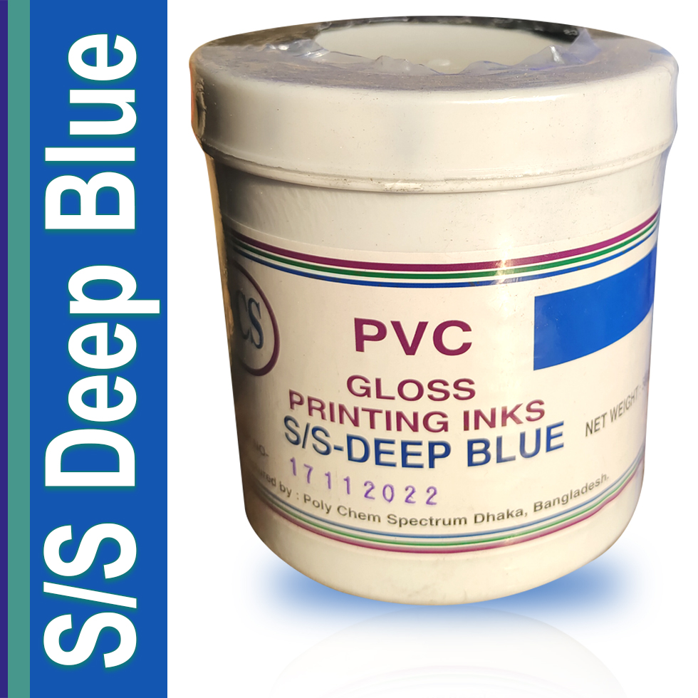 PVC Goloss Screen Printing Inks SS Deep Blue-1KG