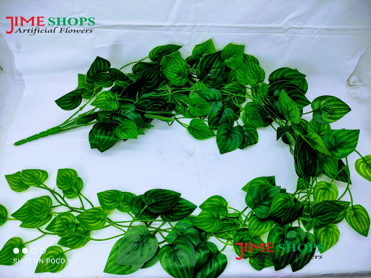 Artificial Climbing Plant, Creeping Plant, Vine Leaves 9 Lota Set For Decoration By Jime Shops - Home Decoration Item. 