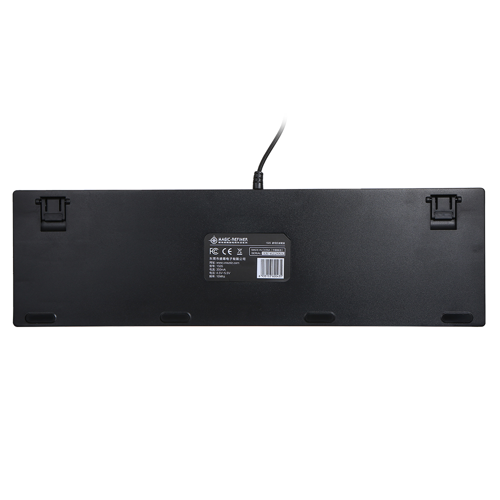 MAGIC-REFINER Mechanical Keyboard Square Keycap Gaming Keyboard 108 Keys N-key rollover USB Cable Blue Switch Backlight Keyboard. 