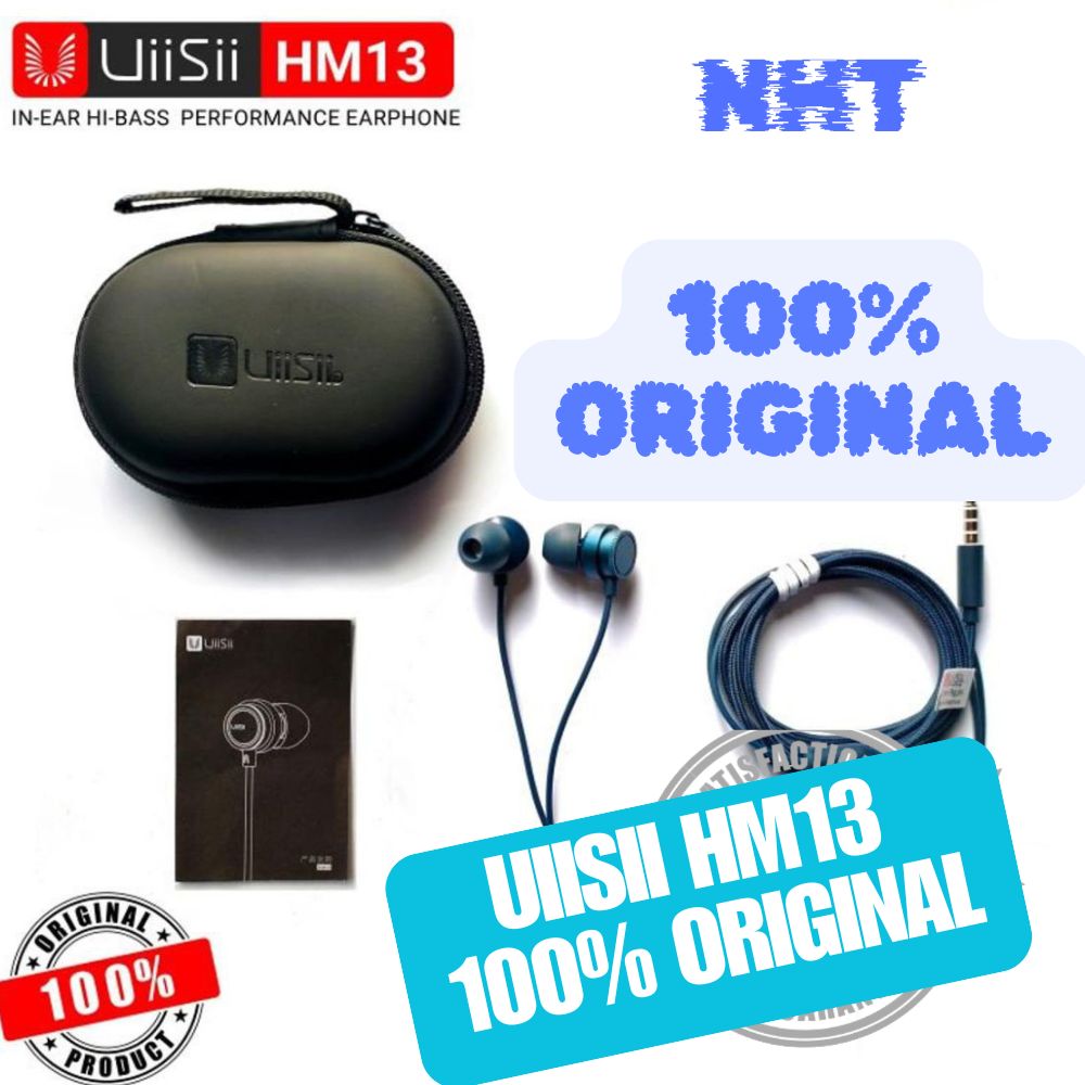 UiiSii HM13 In-Ear Earphones - Dynamic Sound with Microphone and Pouch Bag
