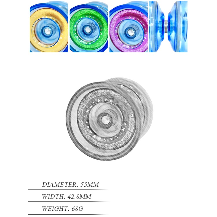 Yoyoformula [FREE GIFT] 1A/3A/5A Side Axis Gameplay 1A Beginner-specific Competition Practice Yoyo Plastic Professional Responsive YoYo Ball Bearing Toy for Teenager. 