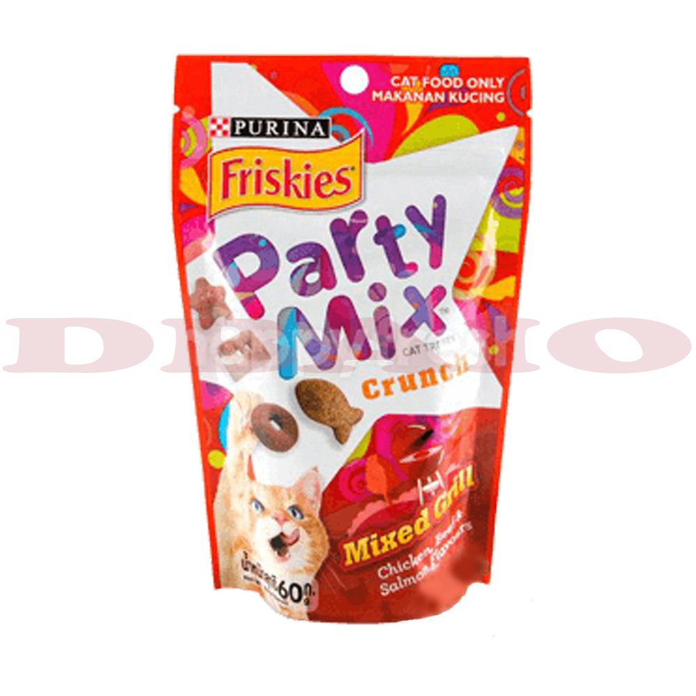 Purina Friskies Cat Treat Party Mix Grill Crunch 60gm