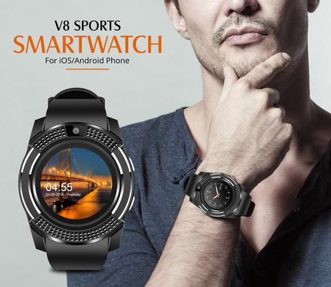 v8 bluetooth smart watch sports