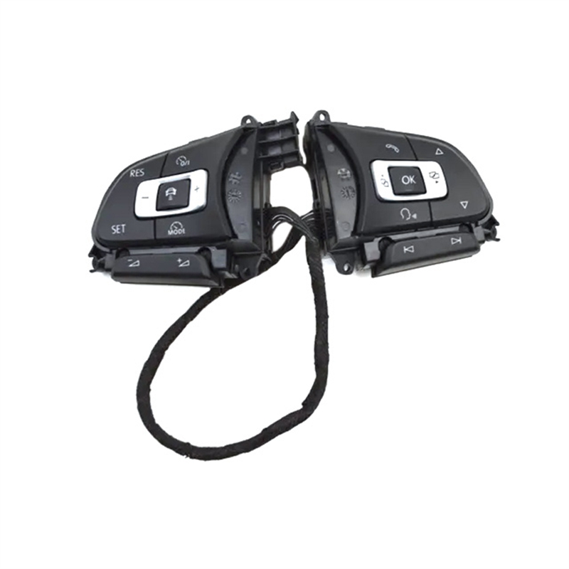 1 PCS Steering Wheel Cruise Control Button Car 5NG959442B 5NG959442A Plastic+Metal Automotive Supplies Troc