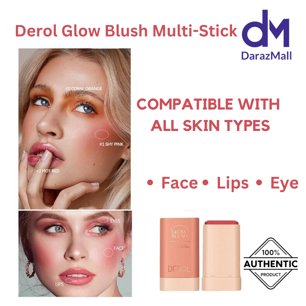 Derol Softly Glow Blush Multi-Stick for Lips & Cheeks