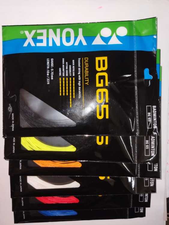 Yonex BG 65 Titanium Soft / Hard Feeling Hi Tension Badminton Racket String. 