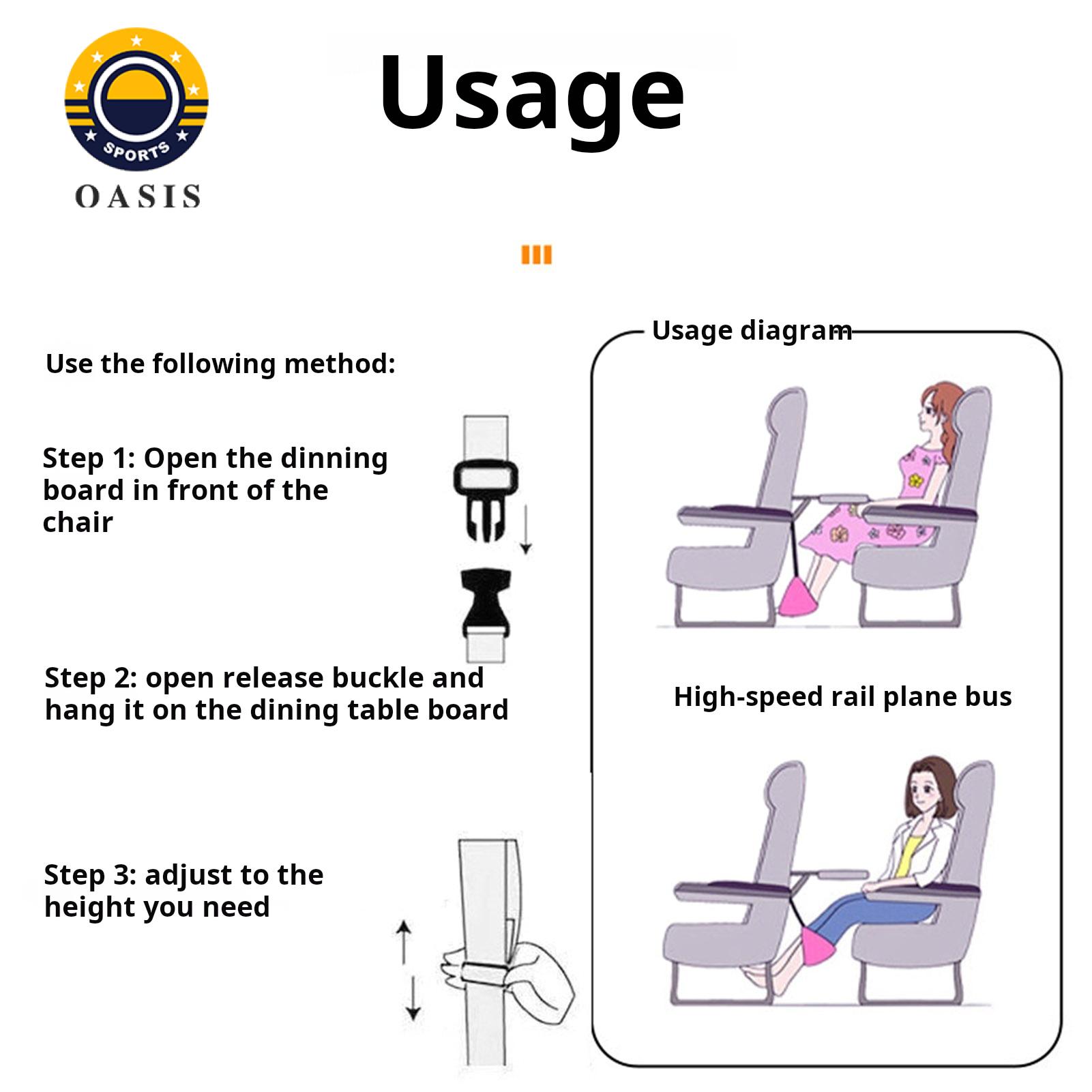 Oasis Hanging Foot Hammock Adjustable Portable Foot Hammock for Office Desk Travel Relaxing Under-desk Feet Rest Hanger Lightweight Compact Travel Essential Airplane Foot Rest. 