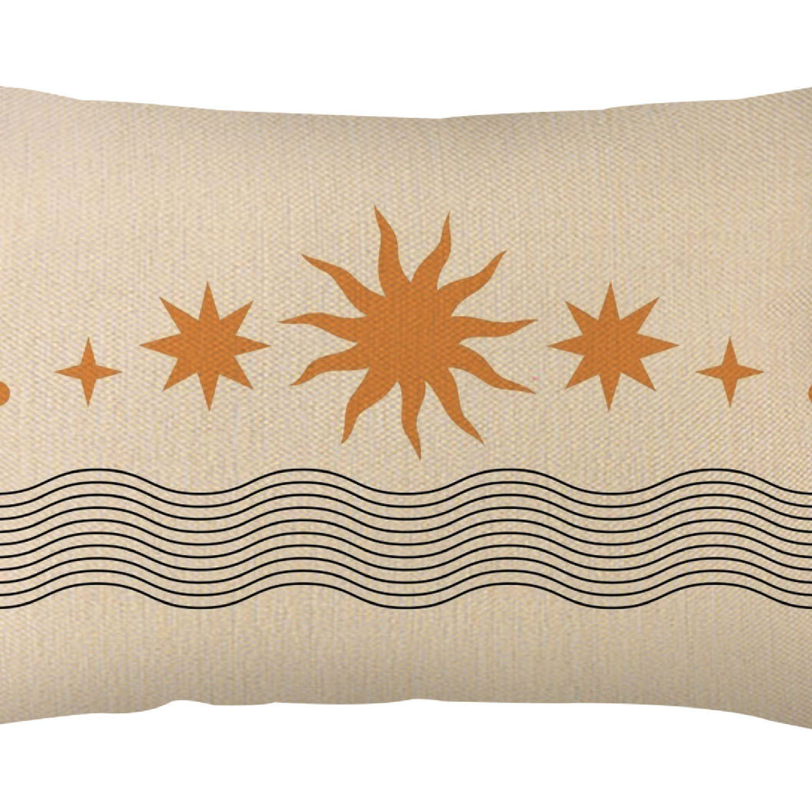 Cushion Slipcase Soft Touch Wide Application Flax Decorative Geometry Sofa Pillow Cover Home Supplies. 