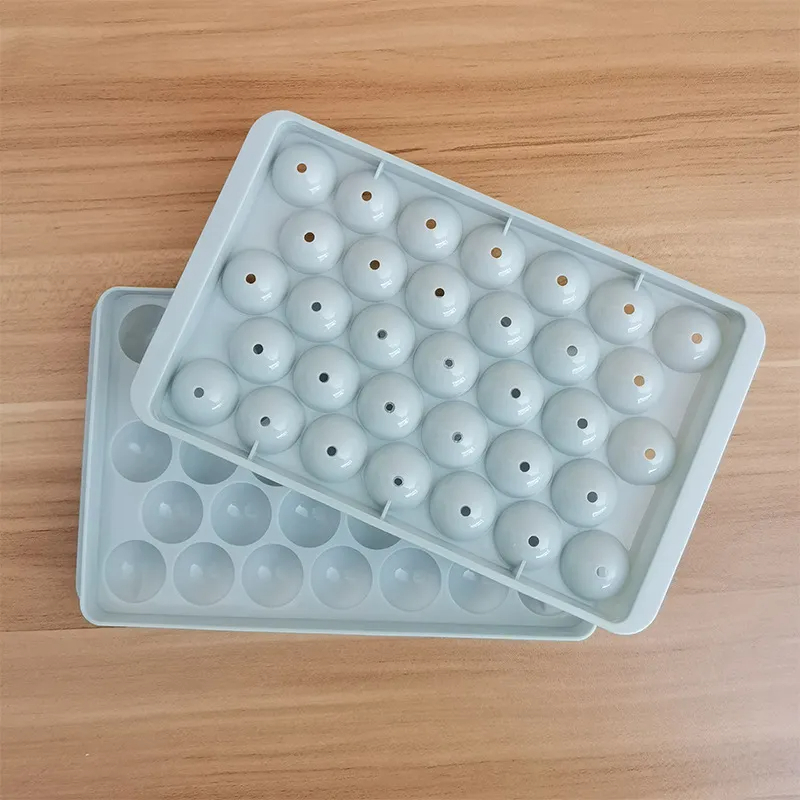 Ice Ball Mold Eco, Cute Ice Tray, Ice Maker with Lid, Ice Cube Case, Ice Cube Tray, Round, Easy to Remove, Freezer, Storage, Liquor Ice, Home Use, Lid Included, Durable, DIY Confectionery Tools, Kitchen Utensils- Xaey. 